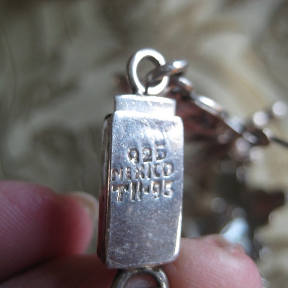 Sterling Silver Grape Necklace. Ear. Bracelet set - Picture 2 of 7